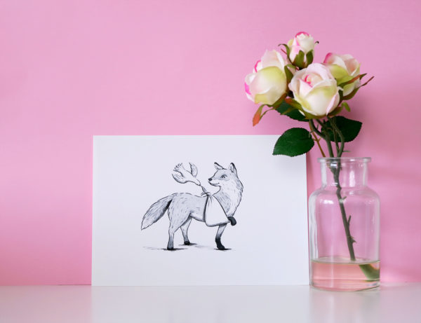 Art Print - Bird & Fox - Image 2