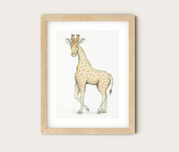 Art Print - Cute Giraffe
