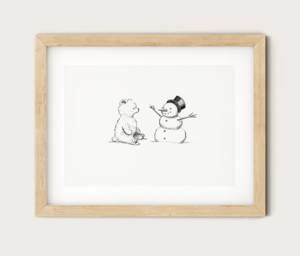Art Print - Bear & Snowman