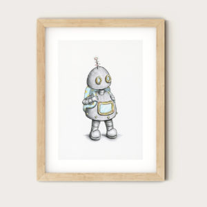 Art Print - Robot with backpack