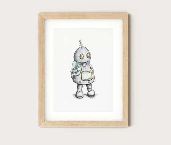 Art Print - Robot with backpack