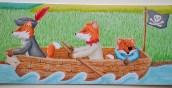 Printed Art Bookmark - Pirate Fox - Image 2
